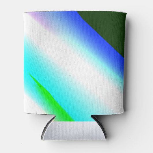 Blaue grüne Regenbogenfarben abstrakte Textur Dosenkühler (Vorderseite)