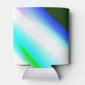 Blaue grüne Regenbogenfarben abstrakte Textur Dosenkühler (Rückseite)