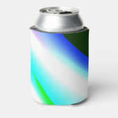 Blaue grüne Regenbogenfarben abstrakte Textur Dosenkühler (Kanne Rückseite)