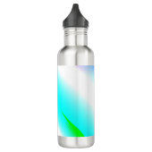 Blaue grüne Regenbogenfarben abstrakte Textur Edelstahlflasche (Links)
