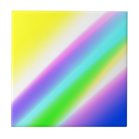 Blaue grüne Regenbogenfarben abstrakte Textur Fliese (Vorderseite)