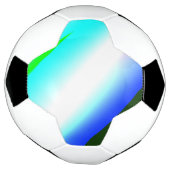 Blaue grüne Regenbogenfarben abstrakte Textur Fußball (Gedreht)