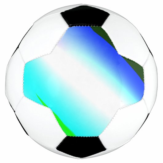 Blaue grüne Regenbogenfarben abstrakte Textur Fußball (Vorderseite)