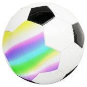 Blaue grüne Regenbogenfarben abstrakte Textur Fußball (Dreiviertel)