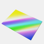 Blaue grüne Regenbogenfarben abstrakte Textur Fußmatte (Schrägansicht)
