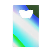 Blaue grüne Regenbogenfarben abstrakte Textur Geldbeutel Flaschenöffner (Rückseite)