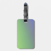 Blaue grüne Regenbogenfarben abstrakte Textur Gepäckanhänger (Rückseite vertikal)