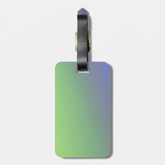 Blaue grüne Regenbogenfarben abstrakte Textur Gepäckanhänger (Rückseite vertikal)