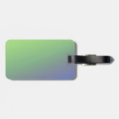 Blaue grüne Regenbogenfarben abstrakte Textur Gepäckanhänger (Rückseite horizontal)