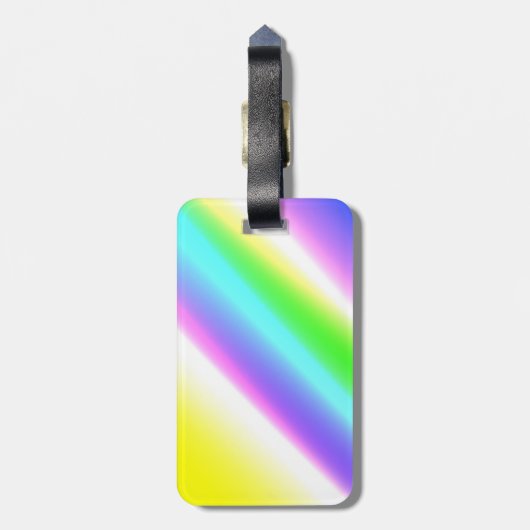 Blaue grüne Regenbogenfarben abstrakte Textur Gepäckanhänger (Rückseite vertikal)