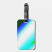 Blaue grüne Regenbogenfarben abstrakte Textur Gepäckanhänger (Rückseite vertikal)