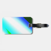 Blaue grüne Regenbogenfarben abstrakte Textur Gepäckanhänger (Rückseite horizontal)