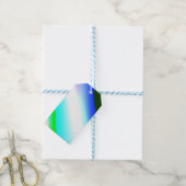 Blaue grüne Regenbogenfarben abstrakte Textur Geschenkanhänger (Mit Garn)