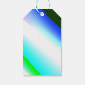 Blaue grüne Regenbogenfarben abstrakte Textur Geschenkanhänger (Rückseite)