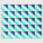 Blaue grüne Regenbogenfarben abstrakte Textur Geschenkpapier (Flach)