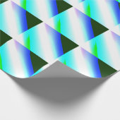 Blaue grüne Regenbogenfarben abstrakte Textur Geschenkpapier (Ecke)