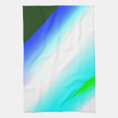 Blaue grüne Regenbogenfarben abstrakte Textur Geschirrtuch (Vertikal)