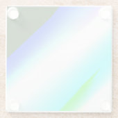 Blaue grüne Regenbogenfarben abstrakte Textur Glasuntersetzer (Rückseite)