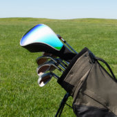 Blaue grüne Regenbogenfarben abstrakte Textur Golf Headcover (In SItu)