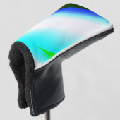 Blaue grüne Regenbogenfarben abstrakte Textur Golf Headcover (3/4 Vorderseite)
