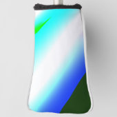 Blaue grüne Regenbogenfarben abstrakte Textur Golf Headcover (Rotieren 90)