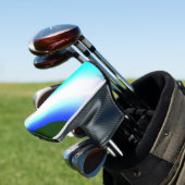 Blaue grüne Regenbogenfarben abstrakte Textur Golf Headcover (In Situ)