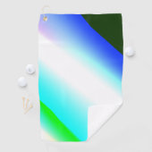 Blaue grüne Regenbogenfarben abstrakte Textur Golfhandtuch (Insitu)