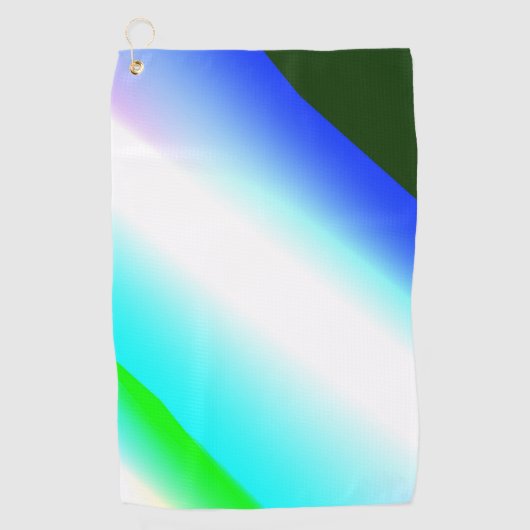 Blaue grüne Regenbogenfarben abstrakte Textur Golfhandtuch (Vorderseite)