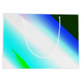 Blaue grüne Regenbogenfarben abstrakte Textur Große Geschenktüte (Rückseite)