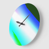 Blaue grüne Regenbogenfarben abstrakte Textur Große Wanduhr (Winkel)