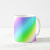 Blaue grüne Regenbogenfarben abstrakte Textur Kaffeetasse (VorderseiteRechts)