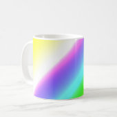 Blaue grüne Regenbogenfarben abstrakte Textur Kaffeetasse (Vorderseite Links)