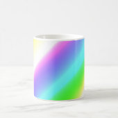 Blaue grüne Regenbogenfarben abstrakte Textur Kaffeetasse (Mittel)