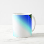 Blaue grüne Regenbogenfarben abstrakte Textur Kaffeetasse (VorderseiteRechts)