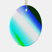 Blaue grüne Regenbogenfarben abstrakte Textur Keramik Ornament (Rechts)