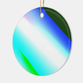 Blaue grüne Regenbogenfarben abstrakte Textur Keramik Ornament (Links)