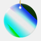 Blaue grüne Regenbogenfarben abstrakte Textur Keramik Ornament (Hinten)