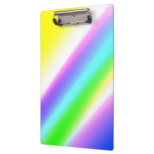 Blaue grüne Regenbogenfarben abstrakte Textur Klemmbrett (Links)