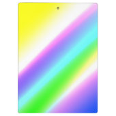 Blaue grüne Regenbogenfarben abstrakte Textur Klemmbrett (Rückseite)