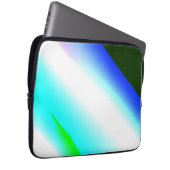 Blaue grüne Regenbogenfarben abstrakte Textur Laptopschutzhülle (Vorne Rechts)
