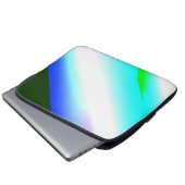 Blaue grüne Regenbogenfarben abstrakte Textur Laptopschutzhülle (Vorne Knopf)
