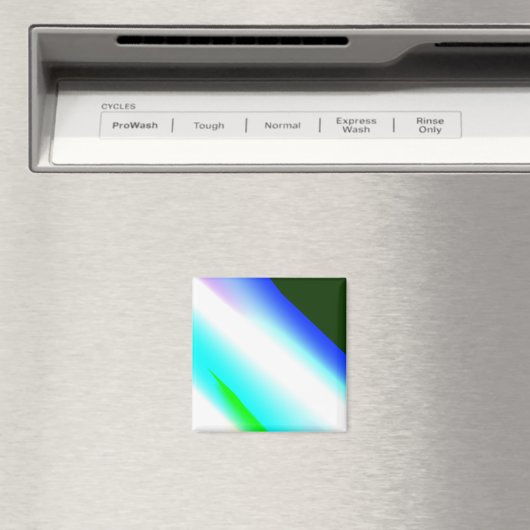 Blaue grüne Regenbogenfarben abstrakte Textur Magnet (In Situ (Geschirrspüler))