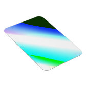 Blaue grüne Regenbogenfarben abstrakte Textur Magnet (Rechte Seite)