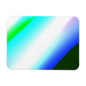 Blaue grüne Regenbogenfarben abstrakte Textur Magnet (Horizontal)
