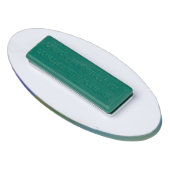 Blaue grüne Regenbogenfarben abstrakte Textur Namenschild (Rückseite)