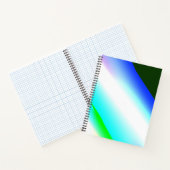 Blaue grüne Regenbogenfarben abstrakte Textur Notizblock (Innenseite)