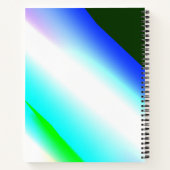 Blaue grüne Regenbogenfarben abstrakte Textur Notizblock (Rückseite)