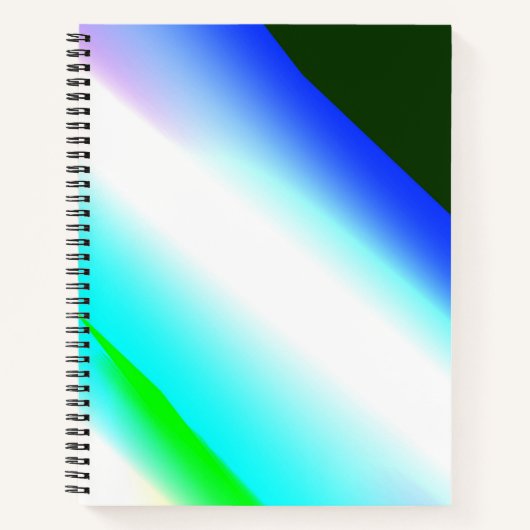 Blaue grüne Regenbogenfarben abstrakte Textur Notizblock (Vorderseite)
