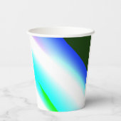 Blaue grüne Regenbogenfarben abstrakte Textur Pappbecher (Rückseite)