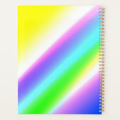 Blaue grüne Regenbogenfarben abstrakte Textur Planer (Rückseite)